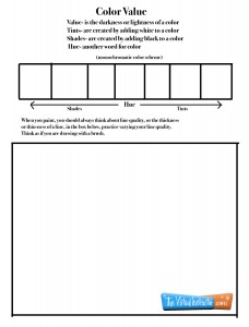 color theory 3 Color Theory Worksheet 3- Values