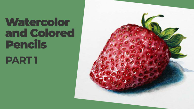 How to combine watercolor and colored pencils - Course Module Part 1